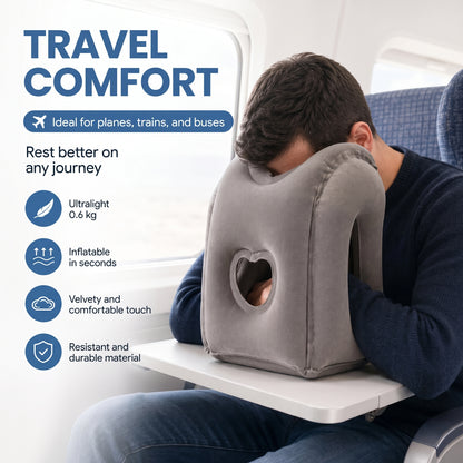 Inflatable Travel Pillow for Upright Sleep